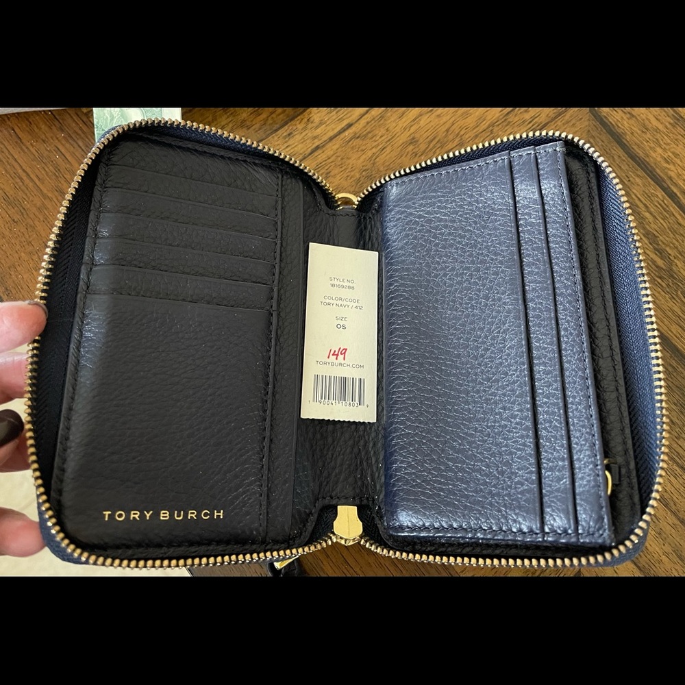 Authentic Tory Burch Blue Wallet - Looks New